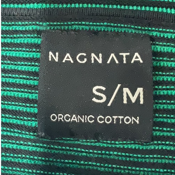 Nagnata Tropic Green + Black Turtleneck Sweater - Organic Cotton Rib Knit - S/M - Picture 4 of 8
